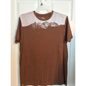 eco triblend brown mountain design shirt size XL